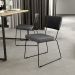 Cadeira Decorativa Estofada Sala Jantar Allana L02 Couríssimo Preto Linho Cinza Escuro - Lyam Decor