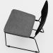 Cadeira Decorativa Estofada Sala Jantar Allana L02 Couríssimo Preto Linho Cinza Escuro - Lyam Decor