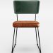 Cadeira Decorativa Estofada Sala Jantar Allana L02 Facto Verde Musgo Couríssimo Camel - Lyam Decor