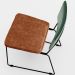 Cadeira Decorativa Estofada Sala Jantar Allana L02 Facto Verde Musgo Couríssimo Camel - Lyam Decor