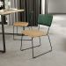 Cadeira Decorativa Estofada Sala Jantar Allana L02 Facto Verde Musgo Linho Bege Escuro - Lyam Decor
