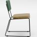 Cadeira Decorativa Estofada Sala Jantar Allana L02 Facto Verde Musgo Linho Bege Escuro - Lyam Decor