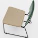 Cadeira Decorativa Estofada Sala Jantar Allana L02 Facto Verde Musgo Linho Bege Escuro - Lyam Decor