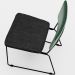 Cadeira Decorativa Estofada Sala Jantar Allana L02 Facto Verde Musgo Linho Chumbo - Lyam Decor