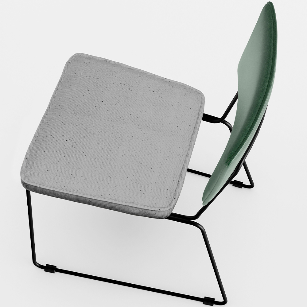 Cadeira Decorativa Estofada Sala Jantar Allana L02 Facto Verde Musgo Linho Cinza - Lyam Decor