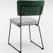 Cadeira Decorativa Estofada Sala Jantar Allana L02 Facto Verde Musgo Linho Cinza - Lyam Decor