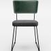 Cadeira Decorativa Estofada Sala Jantar Allana L02 Facto Verde Musgo Linho Cinza Escuro - Lyam Decor