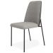 Cadeira Decorativa Estofada Sala de Jantar Bella L02 Couríssimo Preto Linho Cinza Escuro - Lyam Decor
