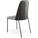 Cadeira Decorativa Estofada Sala de Jantar Bella L02 Couríssimo Preto Linho Cinza Escuro - Lyam Decor