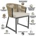 Cadeira Decorativa Para Área Gourmet Cozinha Varanda Corda Náutica Bethari D04 Bege - Lyam Decor
