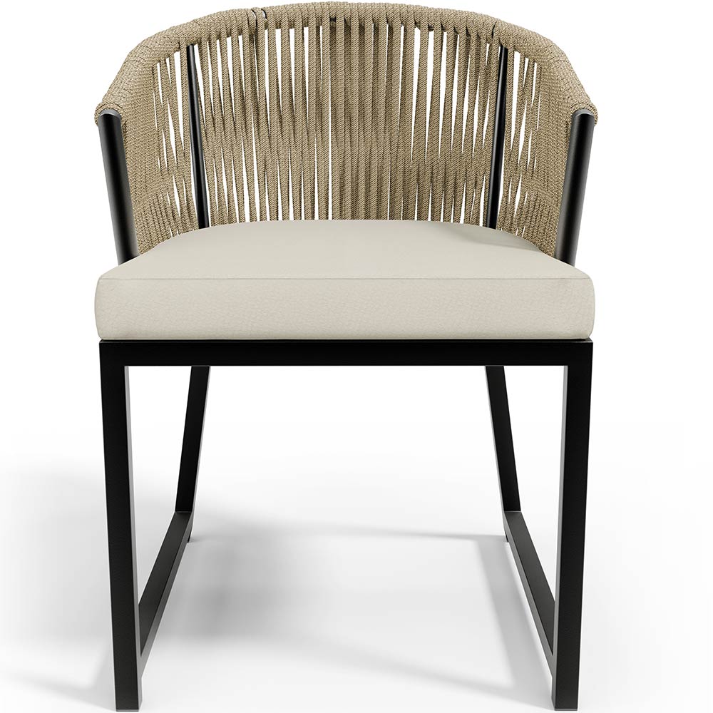 Cadeira Decorativa Para Área Gourmet Cozinha Varanda Corda Náutica Bethari D04 Bege - Lyam Decor