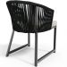 Cadeira Decorativa Para Área Gourmet Cozinha Varanda Corda Náutica Bethari D04 Preto - Lyam Decor