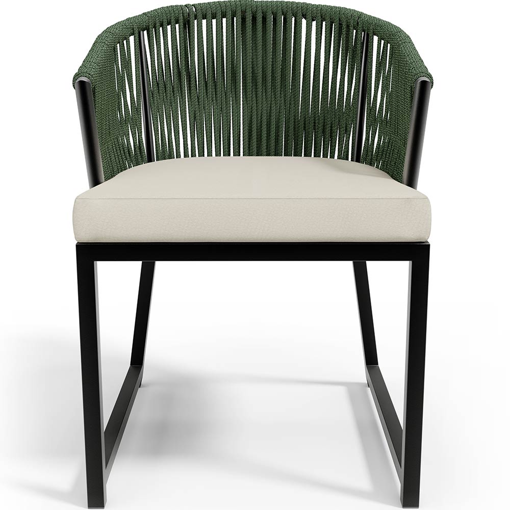 Cadeira Decorativa Para Área Gourmet Cozinha Varanda Corda Náutica Bethari D04 Verde - Lyam Decor