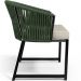 Cadeira Decorativa Para Área Gourmet Cozinha Varanda Corda Náutica Bethari D04 Verde - Lyam Decor