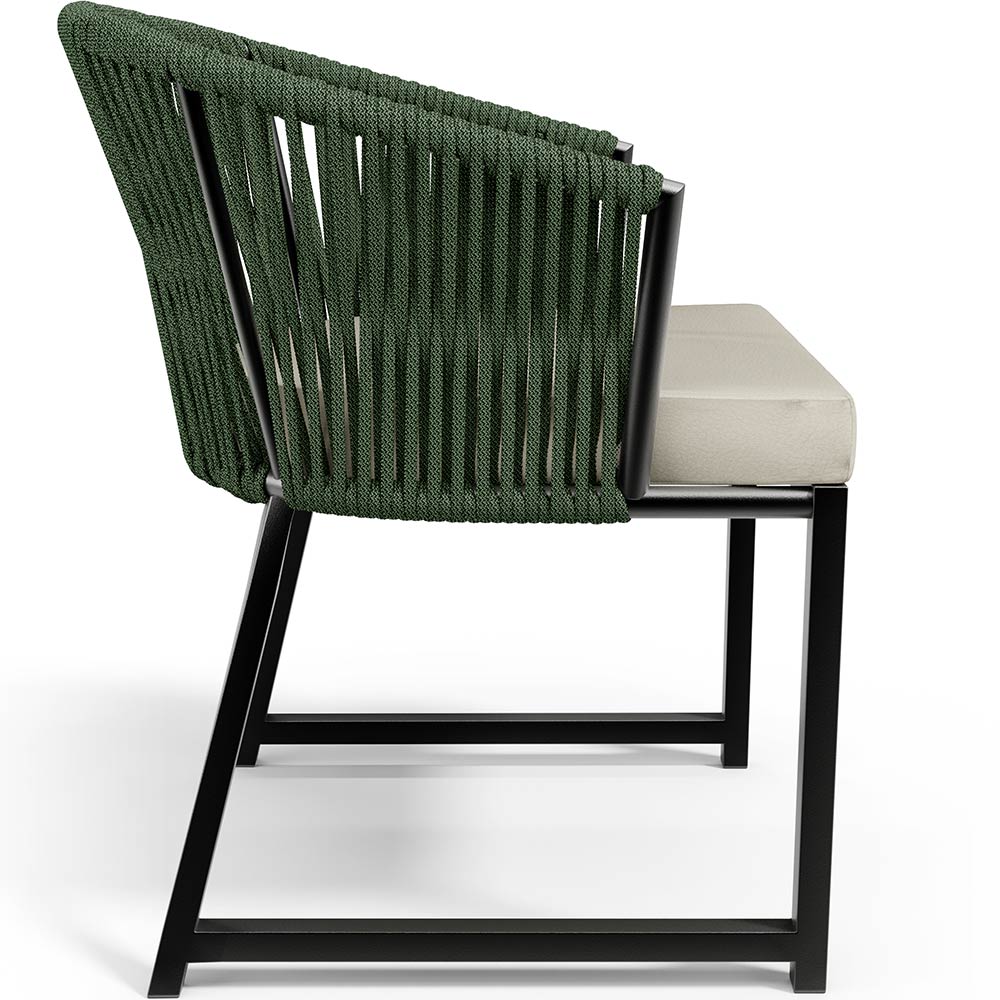 Cadeira Decorativa Para Área Gourmet Cozinha Varanda Corda Náutica Bethari D04 Verde - Lyam Decor