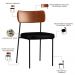 Cadeira Decorativa Para Sala De Jantar Melina L02 Couríssimo Camel Couríssimo Preto - Lyam Decor