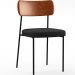 Cadeira Decorativa Para Sala De Jantar Melina L02 Couríssimo Camel Linho Chumbo - Lyam Decor