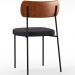 Cadeira Decorativa Para Sala De Jantar Melina L02 Couríssimo Camel Linho Chumbo - Lyam Decor