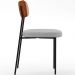 Cadeira Decorativa Para Sala De Jantar Melina L02 Couríssimo Camel Linho Cinza - Lyam Decor