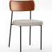 Cadeira Decorativa Para Sala De Jantar Melina L02 Couríssimo Camel Linho Cru - Lyam Decor
