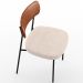 Cadeira Decorativa Para Sala De Jantar Melina L02 Couríssimo Camel Suede Bege - Lyam Decor