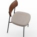 Cadeira Decorativa Para Sala De Jantar Melina L02 Couríssimo Marrom Linho Bege - Lyam Decor