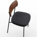 Cadeira Decorativa Para Sala De Jantar Melina L02 Couríssimo Marrom Linho Chumbo - Lyam Decor
