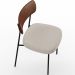 Cadeira Decorativa Para Sala De Jantar Melina L02 Couríssimo Marrom Linho Cru - Lyam Decor