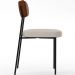 Cadeira Decorativa Para Sala De Jantar Melina L02 Couríssimo Marrom Linho Cru - Lyam Decor