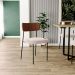 Cadeira Decorativa Para Sala De Jantar Melina L02 Couríssimo Marrom Suede Bege - Lyam Decor