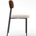 Cadeira Decorativa Para Sala De Jantar Melina L02 Couríssimo Marrom Suede Bege - Lyam Decor