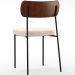 Cadeira Decorativa Para Sala De Jantar Melina L02 Couríssimo Marrom Suede Bege - Lyam Decor
