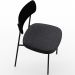 Cadeira Decorativa Para Sala De Jantar Melina L02 Couríssimo Preto Linho Chumbo - Lyam Decor