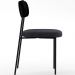 Cadeira Decorativa Para Sala De Jantar Melina L02 Couríssimo Preto Linho Chumbo - Lyam Decor
