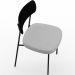 Cadeira Decorativa Para Sala De Jantar Melina L02 Couríssimo Preto Linho Cinza - Lyam Decor