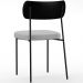 Cadeira Decorativa Para Sala De Jantar Melina L02 Couríssimo Preto Linho Cinza - Lyam Decor