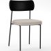 Cadeira Decorativa Para Sala De Jantar Melina L02 Couríssimo Preto Linho Cru - Lyam Decor