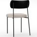 Cadeira Decorativa Para Sala De Jantar Melina L02 Couríssimo Preto Linho Cru - Lyam Decor