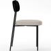 Cadeira Decorativa Para Sala De Jantar Melina L02 Couríssimo Preto Linho Cru - Lyam Decor