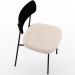 Cadeira Decorativa Para Sala De Jantar Melina L02 Couríssimo Preto Suede Bege - Lyam Decor