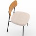 Cadeira Decorativa Para Sala De Jantar Melina L02 Couríssimo Whisky Suede Bege - Lyam Decor