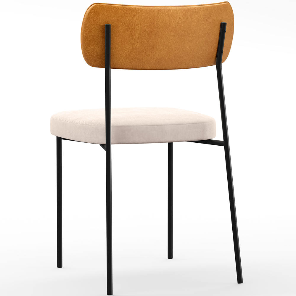 Cadeira Decorativa Para Sala De Jantar Melina L02 Couríssimo Whisky Suede Bege - Lyam Decor