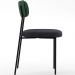 Cadeira Decorativa Para Sala De Jantar Melina L02 Facto Verde Musgo Linho Chumbo - Lyam Decor