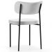 Cadeira Decorativa Para Sala De Jantar Melina L02 Faixa Couríssimo Camel Facto Branco - Lyam Decor