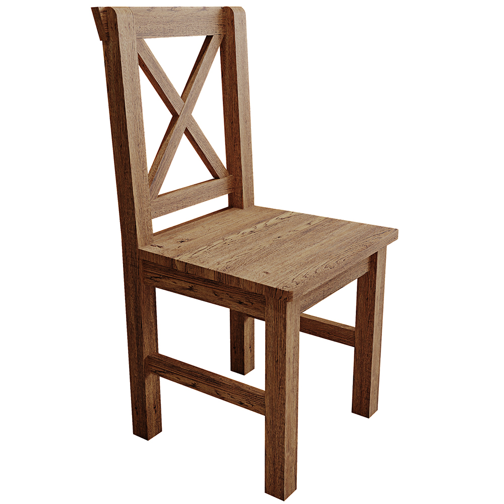 Cadeira Decorativa Rústica Para Sala De Jantar Dalla Madeira Maciça Pinus W02 Imbuia - Lyam Decor
