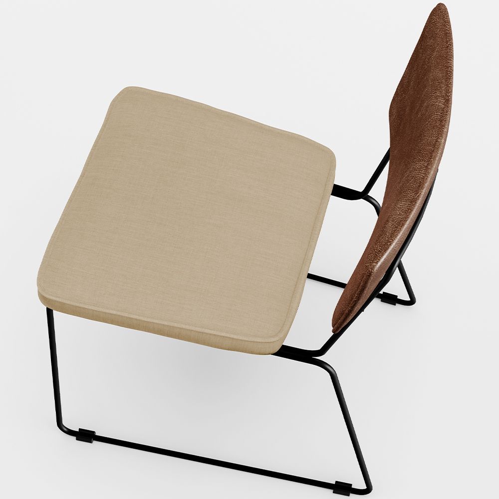 Cadeira Decorativa Sala De Jantar Allana L02 Couríssimo Marrom Linho Bege Escuro - Lyam Decor