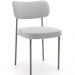 Cadeira Decorativa Sala De Jantar Melina Base Arena L02 Bouclê Cinza - Lyam Decor