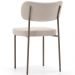Cadeira Decorativa Sala De Jantar Melina Base Arena L02 Bouclê Creme - Lyam Decor