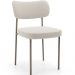 Cadeira Decorativa Sala De Jantar Melina Base Arena L02 Bouclê Cru - Lyam Decor