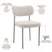 Cadeira Decorativa Sala De Jantar Melina Base Arena L02 Bouclê Cru - Lyam Decor